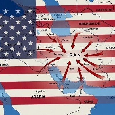 Trump's Gulf map with US flag overlay fuels escalation buzz