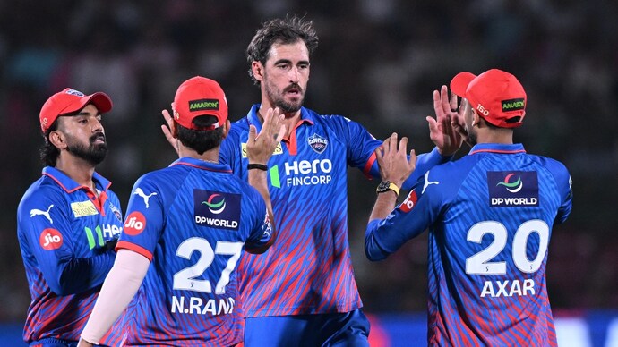 Starc provided timely breakthroughs for DC against RR (Courtesy: AP) Mitchell Starc