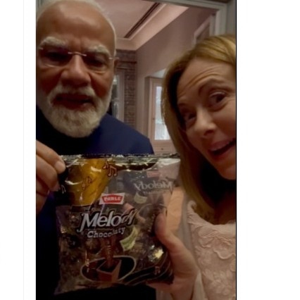 Video: PM Modi and Italian PM Meloni's new viral moment ft. Melody toffees