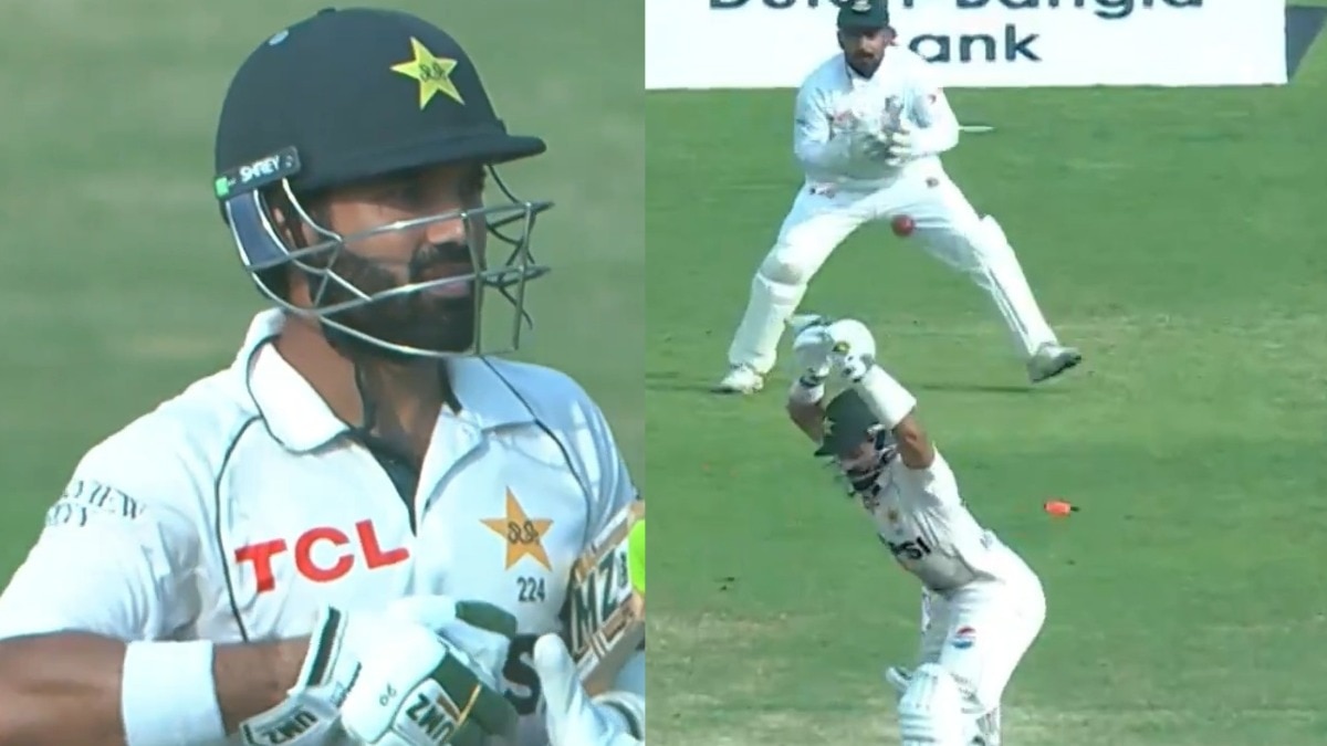 BAN vs PAK, 1st Test | Mohammad Rizwan faces brutal trolling from Litton Das before bizarre dismissal in Mirpur Test: Watch