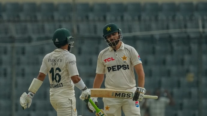 Mohammad Rizwan and Salman Ali Agha added 119 runs for the sixth wicket in Dhaka (Courtesy: BCB) Mohammad RIzwan and Salman Ali Agha