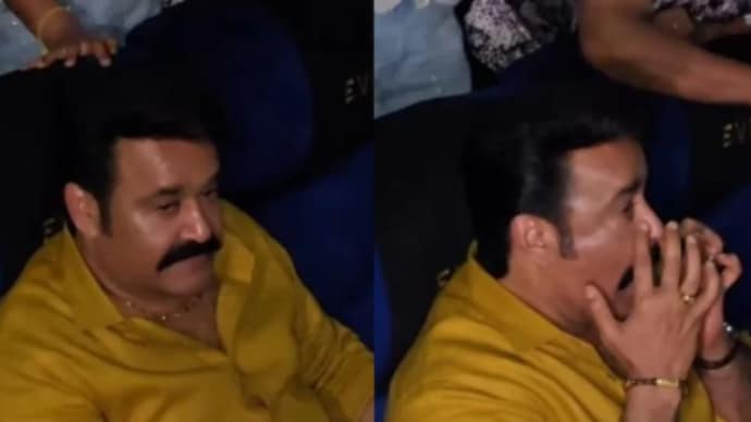 Mohanlal turns emotional at Drishyam 3 screening with fans in viral video. (Photo: Instagram video screenshot)