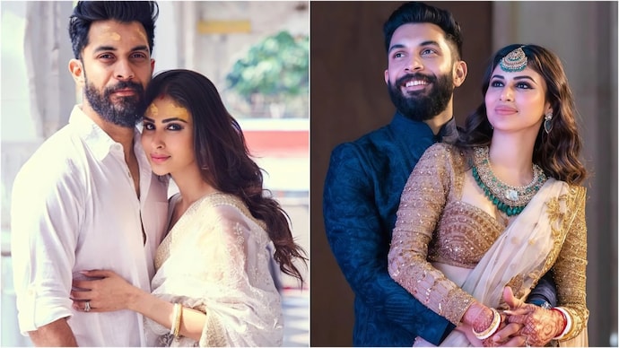 Mouni Roy and Suraj Nambiar got married in 2022. (Credit: Instagram/@mouni_4-ever, @mouniroy) Mouni Roy