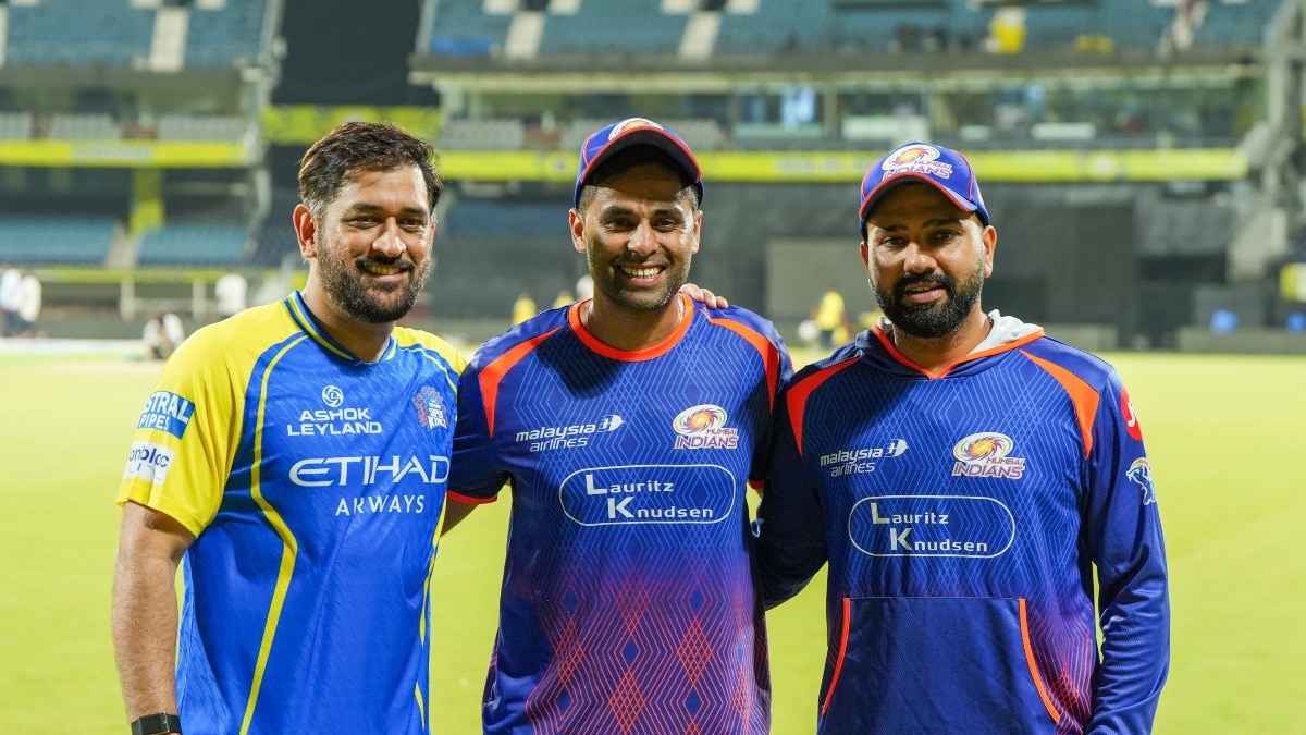 3 T20 World Cup winning captains in 1 frame: Dhoni, Rohit, Suryakumar reunite