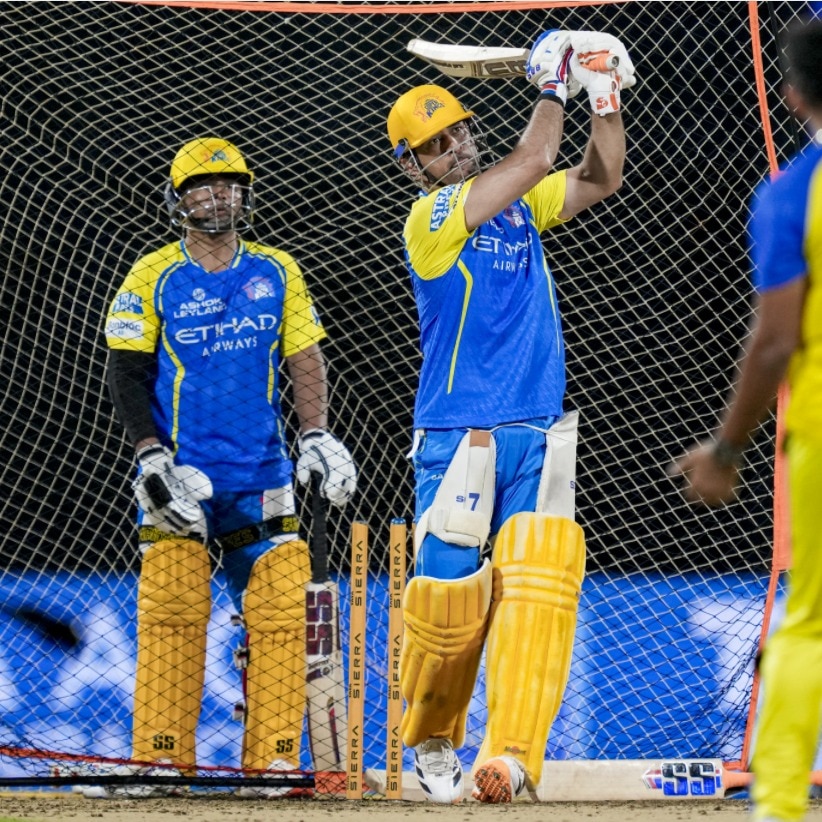 Farewell on IPL return? MS Dhoni trains before CSK vs SRH, sparks buzz