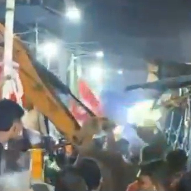 Video: Bulldozer action on 'TMC office' in Kolkata; party says meat shops razed