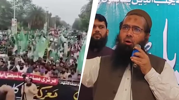 Pak terrorist Hafiz Abdul Rauf addressing a gathering. Pak terrorist Hafiz Abdul Rauf addressing a gathering.