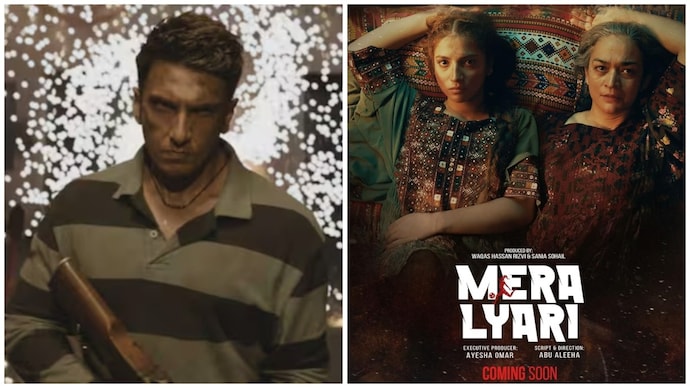 Ranveer Singh, in Dhurandhar: The Revenge (left); a still from Pakistani film, Mera Lyari Pak's reply to Dhurandhar, Mera Lyari, sells just 22 tickets, pulled from halls