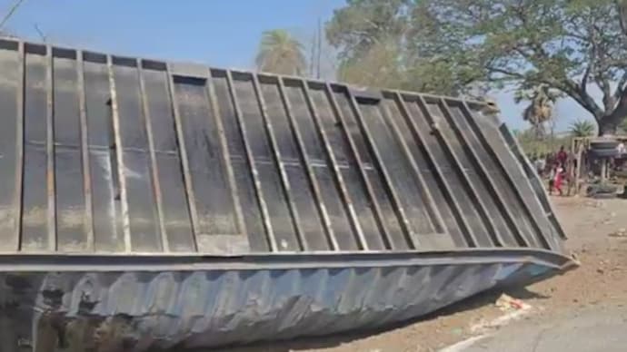 Visual from the scene. Palghar accident