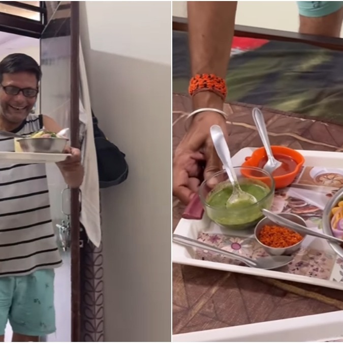 Son's calorie-counting plan meets dad's homemade feast in viral video