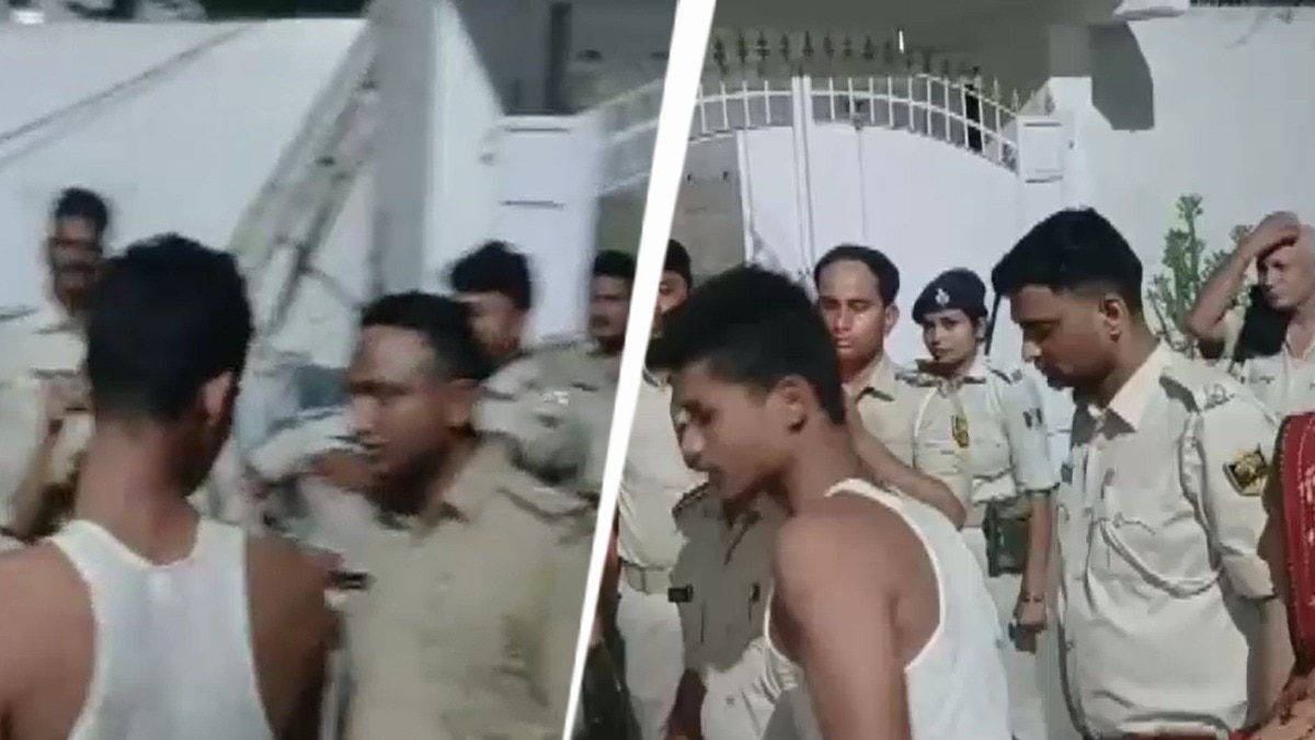 Video: Gang members search Bihar cops before house raid, 2 officers suspended