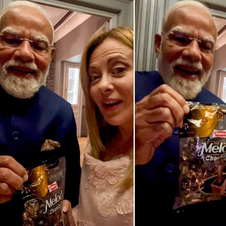 Video: PM Modi and Italian PM Meloni's new viral moment ft. Melody toffees