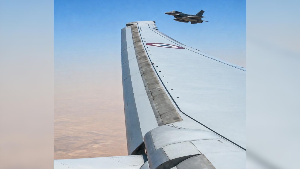 UAE Air Force's F-16 jets escorted PM Modi's aircraft on Friday PM Modi UAE visit
