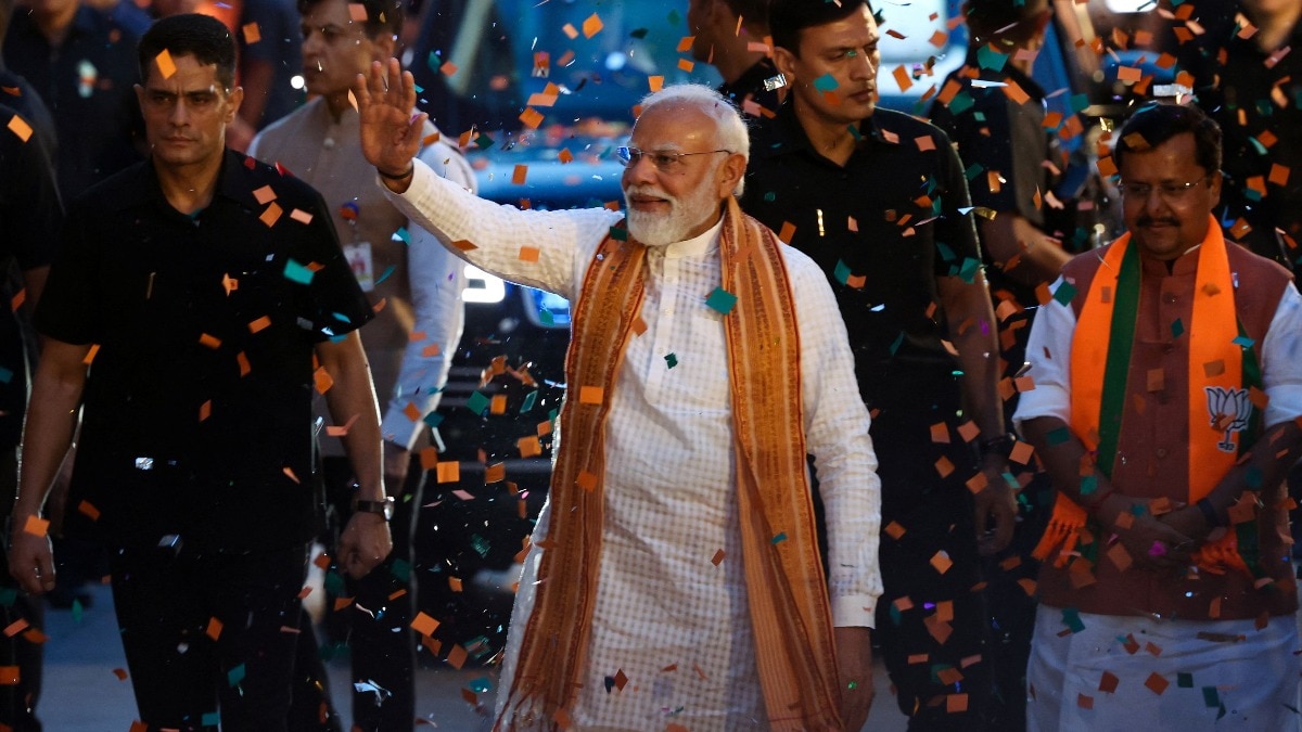 PM Narendra Modi at BJP HQ on Monday PM Narendra Modi at BJP HQ on Monday