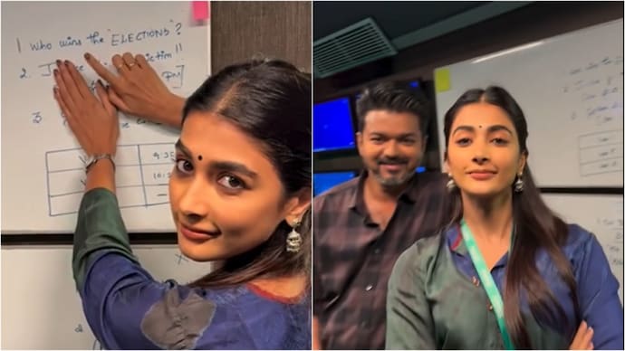 Pooja Hegde co-stars in Vijay Jana Nayakan. (Credit: Instagram/@poojahegde) Pooja Hegde, Vijay