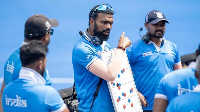 PR Sreejesh coached India's U21 hockey team. Courtesy: PR Sreejesh, Instagram PR Sreejesh