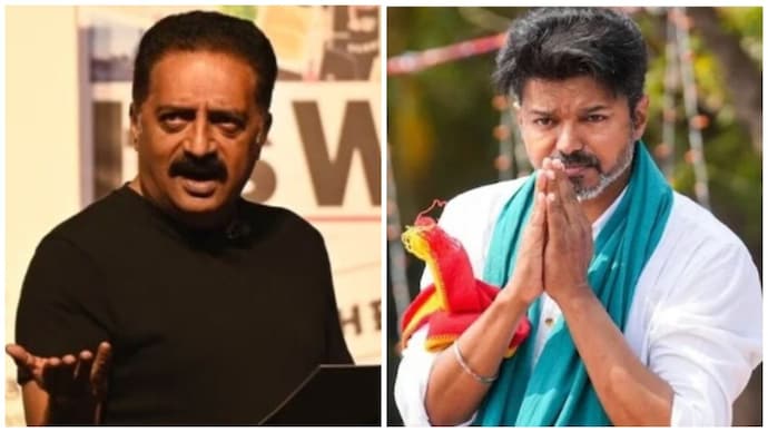 Prakash Raj (left) and Vijay (right). Prakash Raj on Vijay's election victory: Society is fan oriented, not political