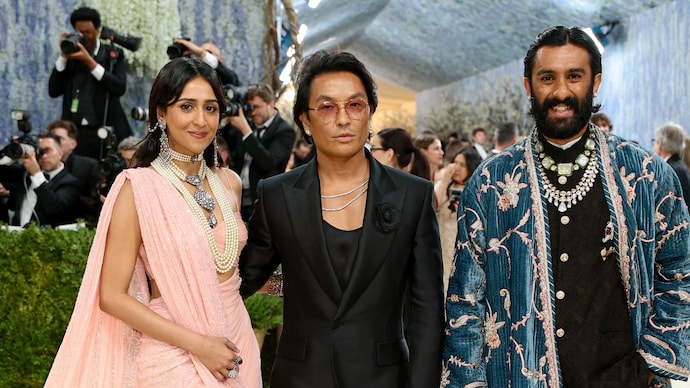 Princess Gauravi Kumari of Jaipur, Prabal Gurung and Maharaja Sawai Padmanabh Singh attend the 2026 Met Gala. (Photo: AFP) Princess Gauravi Kumari of Jaipur, Prabal Gurung and Maharaja Sawai Padmanabh Singh attend the 2026 Met Gala