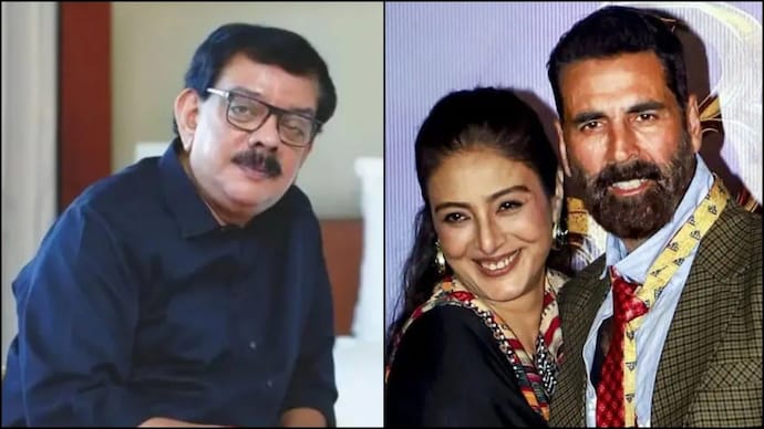 Priyadarshan (left); Tabu with Bhoot Bangla co-star Akshay Kumar (right). (Photo credit: Instagram) Priyadarshan, Tabu, Akshay Kumar