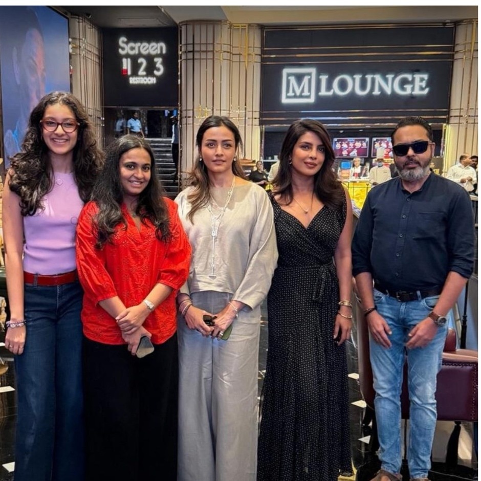 Priyanka Chopra visits Mahesh Babu’s AMB Cinemas with Namrata, Sitara