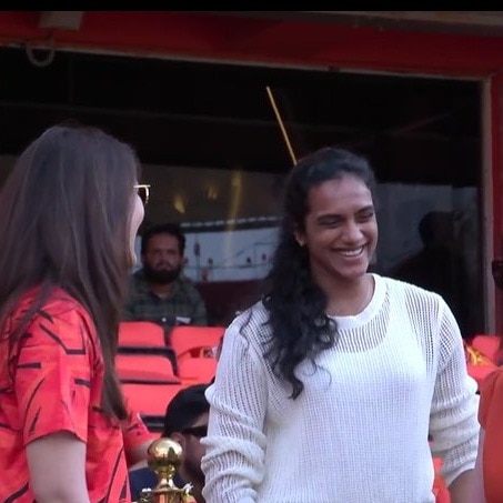 PV Sindhu joins Kaavya Maran to cheer for SunRisers in Hyderabad