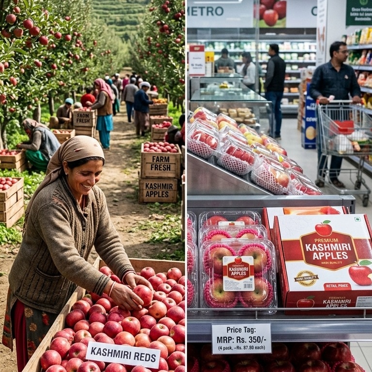 Why are apples cheaper in Kashmir but expensive in metro cities?