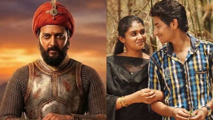 Rteish Deshmukh in a still from Raja Shivaji (L), a still from Sairat Raja Shivaji is Rs 100 crore strong, to topple Sairat's long-standing Marathi record