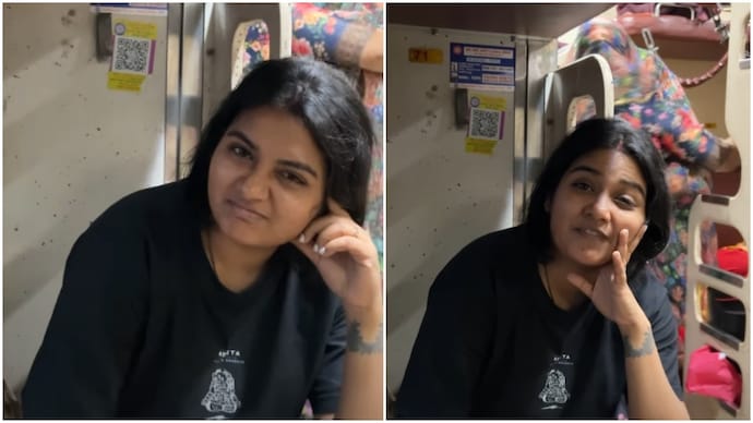 A woman's video aboard a Rajdhani train shows a group of passengers dancing near her seat. (Photo: Instagram) rajdhani