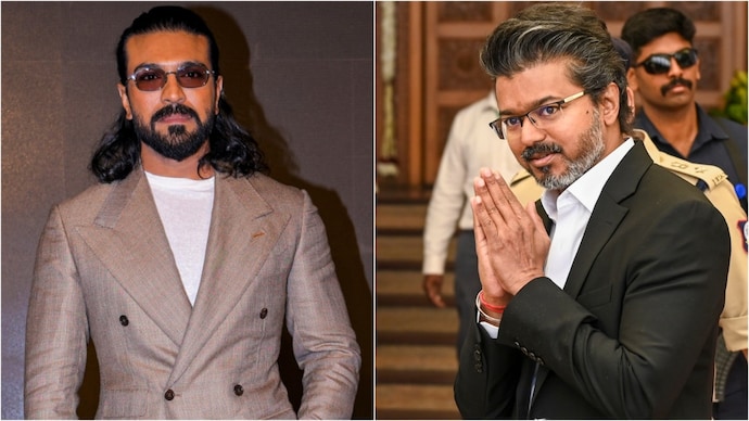 Ram Charan was speaking about Vijay at an event in Peddi in Chennai. (Credit: PTI) Ramcharan