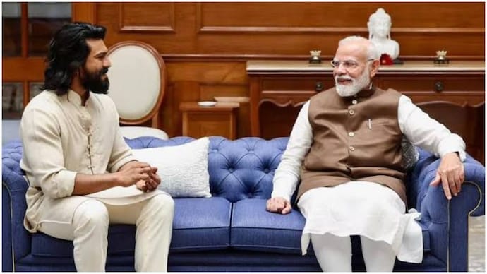 Ram Charan (left) during his meeting with PM Modi (right) in 2025. (Photo: Instagram/Ram Charan) Ram Charan and PM Modi