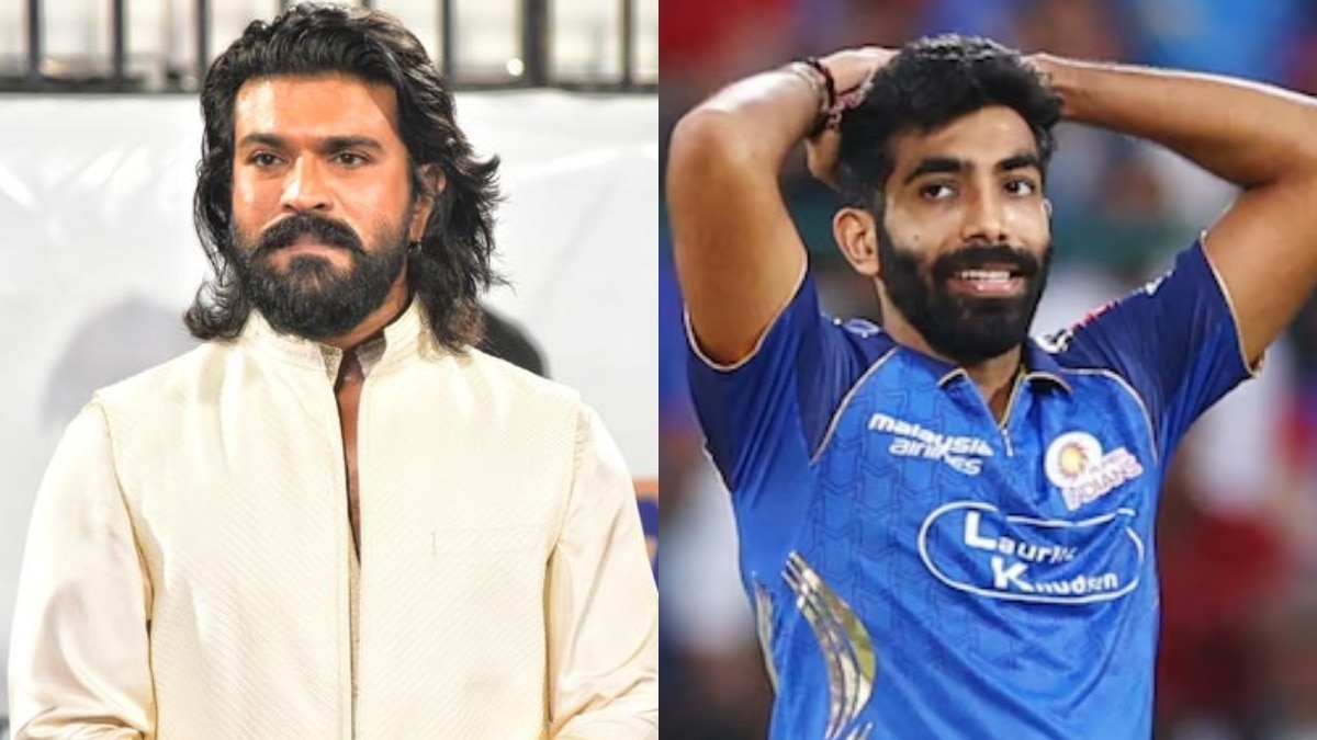 Ram Charan (L), Jasprit Bumrah (R)