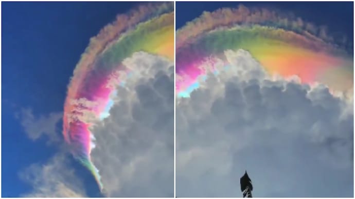 Rare rainbow cloud spotted in Indonesia leaves viewers asking if it’s AI or real (Photos: @TheFigen_/X) Rare rainbow cloud spotted in Indonesia leaves viewers asking if it’s AI or real