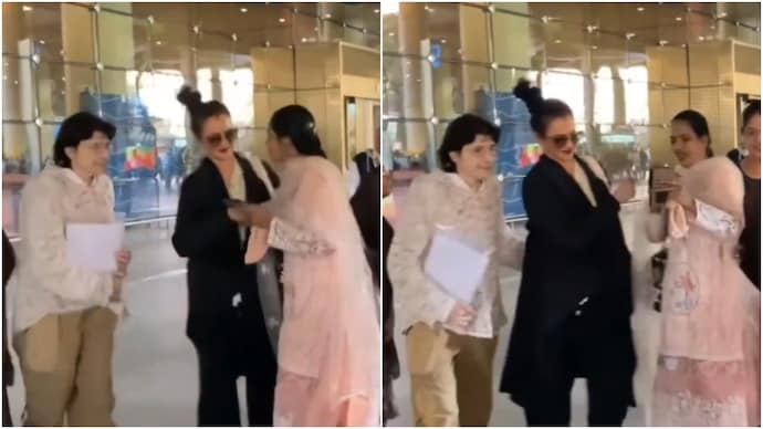 An old video of Rekha at the Mumbai airport has gone virla. Rekha