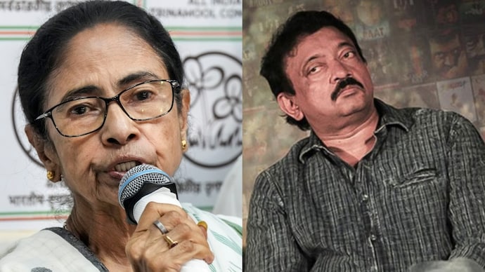 RGV(R) says Mamata Banerjee's (Left) refusal to resign is an attack on democracy (Photo: PTI) RGV shocked by Mamata's refusal to resign after Bengal election defeat