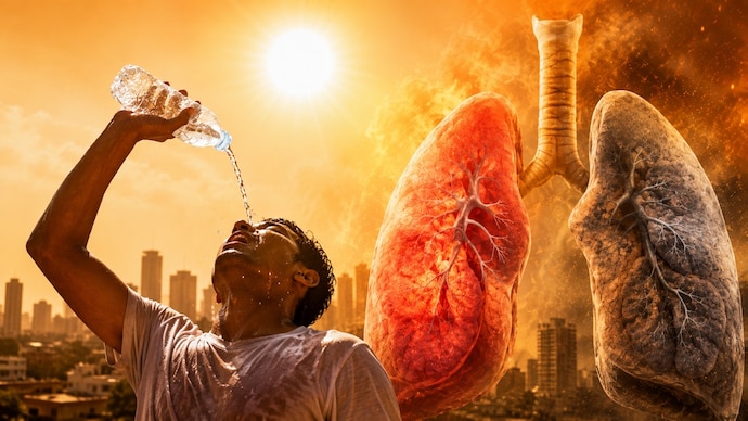 Rising temperatures triggering breathing problems across India (Photo: AI generated) Rising temperatures are triggering breathing problems across India (AI generated image)