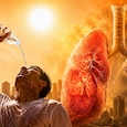 Rising temperatures triggering breathing problems across India (AI generated image) Rising temperatures triggering breathing problems across India (AI generated image)