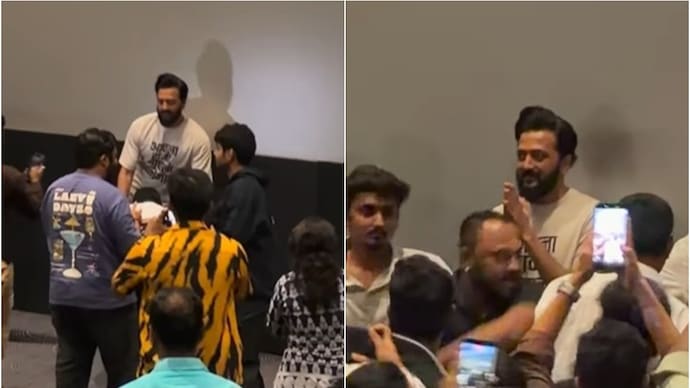 Riteish Deshmukh's surprise visit at Mumbai theatre (Credit: Instagram/being_esta) Riteish Deshmukh gives surprise visit at Mumbai theatre