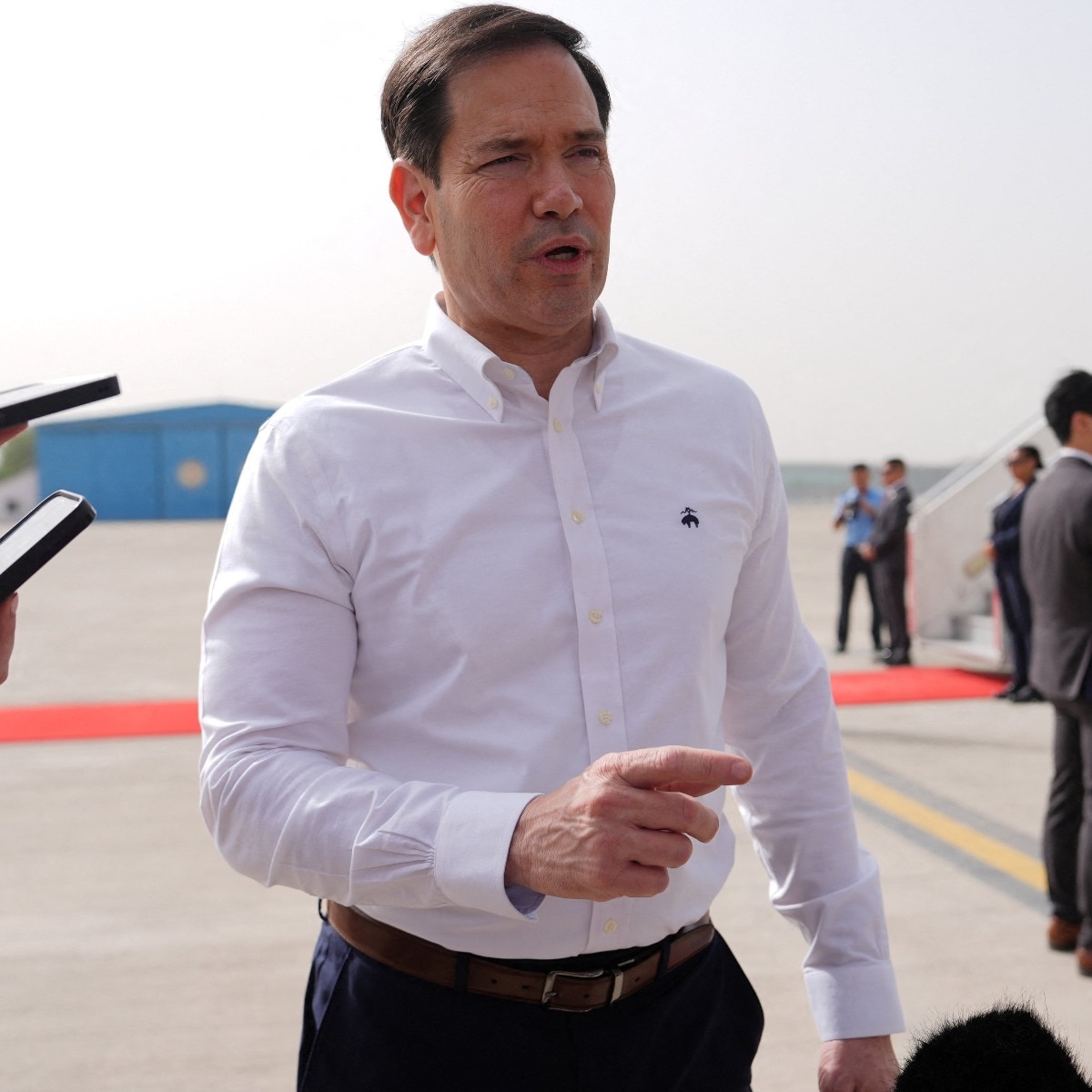Rubio asked about Trump's hellhole remark against India. What he said