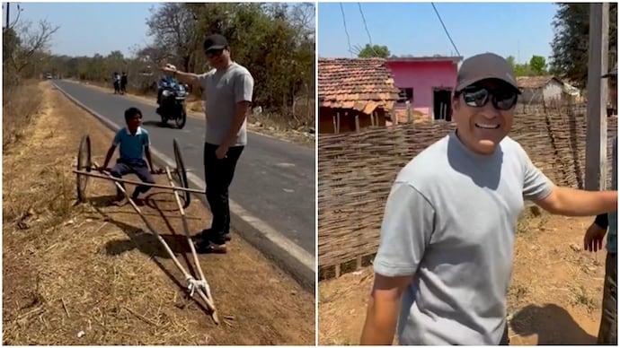 Sachin Tendulkar shared a post about a make-shift vehicle made by some village kids. (Photo: X) sachin