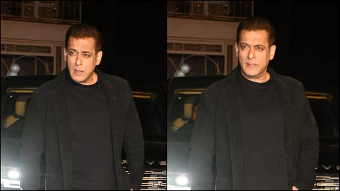 Salman Khan at Raja Shivaji success party. (Photo Credit: Yogen Shah) Salman Khan