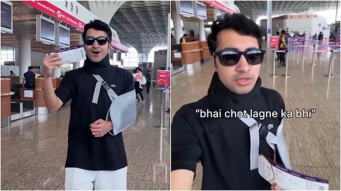 Influencer Sarthak Sachdeva faked an injury to get a seat upgrade in Air India. (Photo: X) sarthak