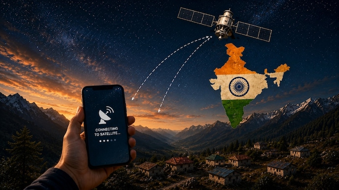 India is exploring D2D satellite communication for remote regions. (Photo: AI generated)