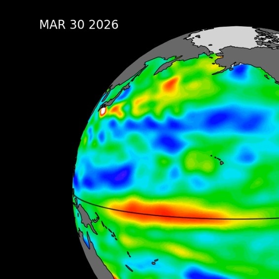 El Nino build up stretching over 1,000 km wide seen in Pacific Ocean
