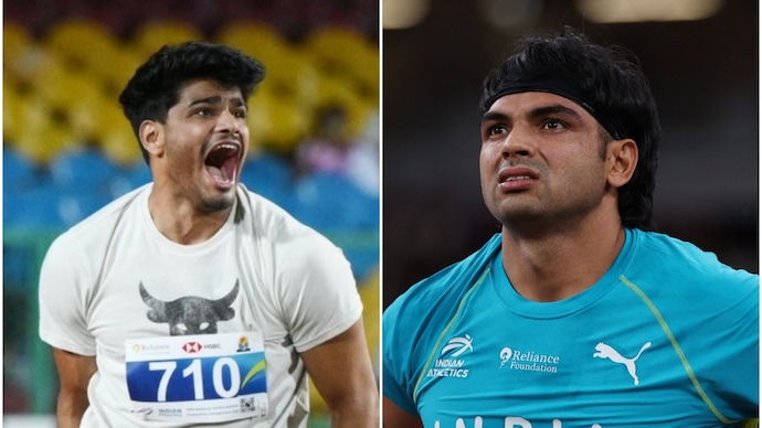 Shivam Lokhare won the Federation Cup Men's javelin final, but did not cut the CWG mark. (Photo: X/AFI) Shivam Lokhare, Neeraj Chopra