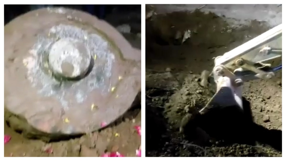 Shivling unearthed during excavation for Ujjain Mahakaleshwar temple expansion