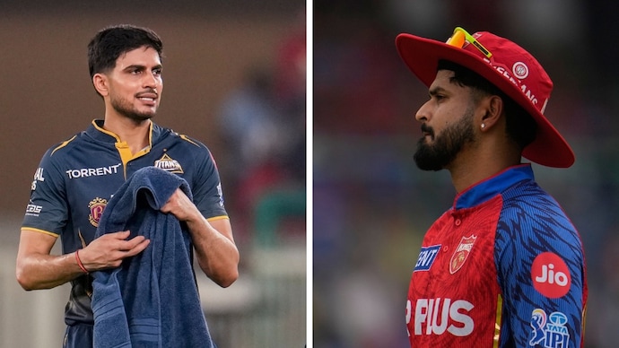 GT will be looking to spice up the playoffs race with a win over PBKS (Courtesy: PTI/AP) Shubman Gill, Shreyas Iyer