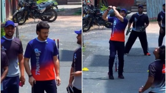 Sourav Ganguly steals the show with a banter-filled 132 in viral gully cricket video (Screengrab) Sourav Ganguly