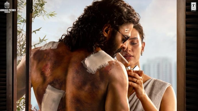 Prabhas and Trupti Dimri on the poster of Spirit Spirit release date locked: Prabhas' film to release in theaters on March 5, 2027