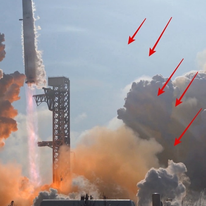 Watch: Rippling shockwaves visible to naked eye as Starship roars to space