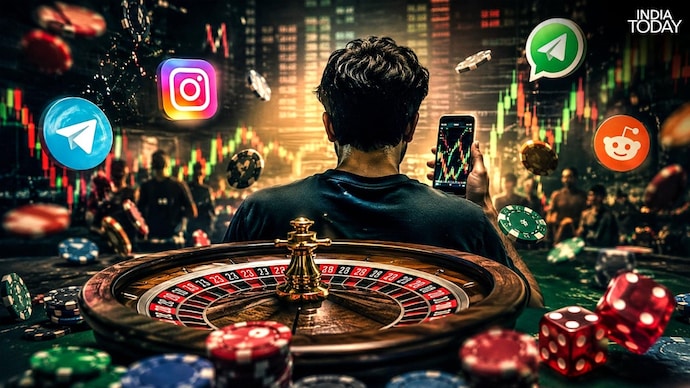 As speculation rises, experts say parts of the market are beginning to resemble a casino. (Photo: India Today/Generative AI) Illustration of stock market casino